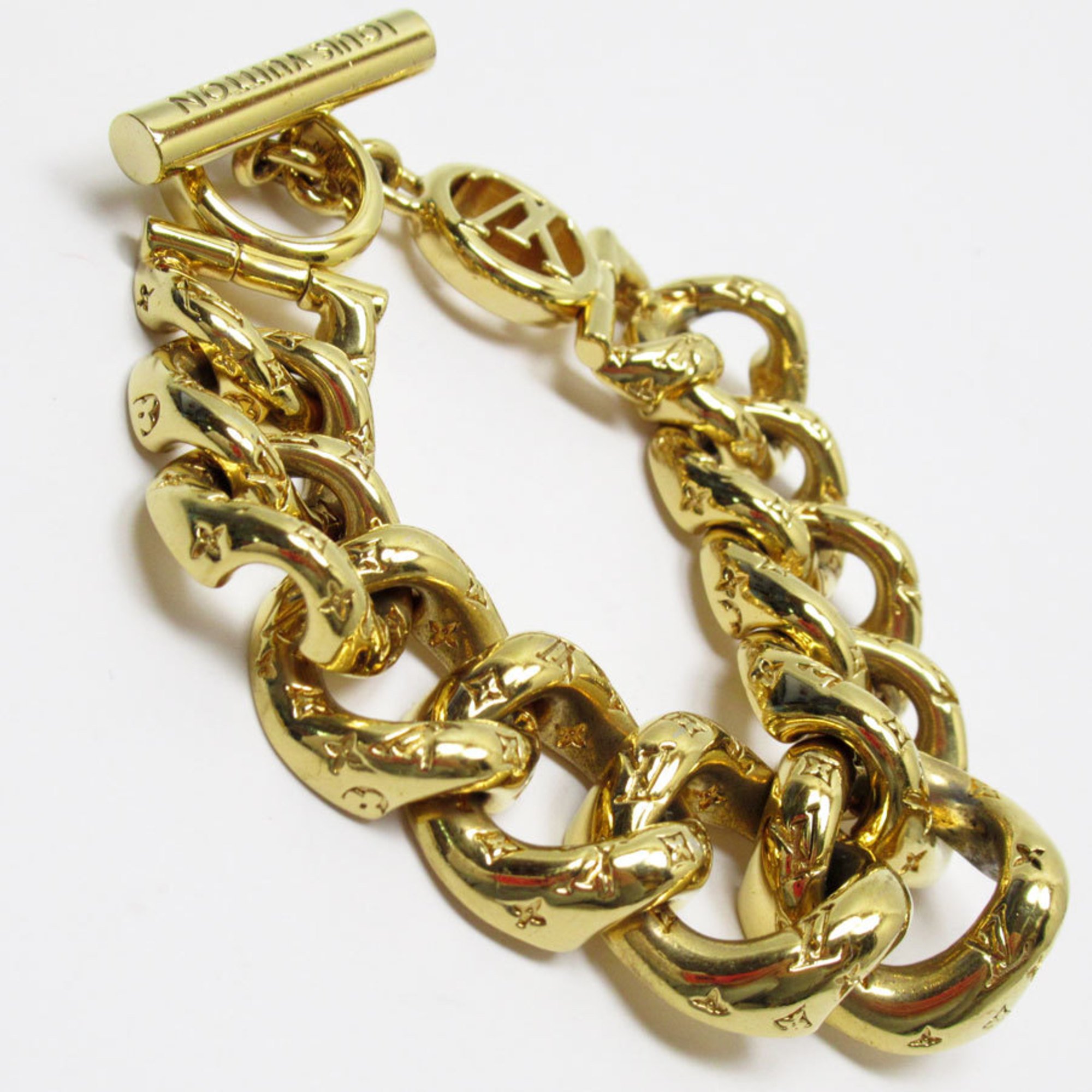 LOUIS VUITTON Bracelet 2D Metal Gold Unisex M00377