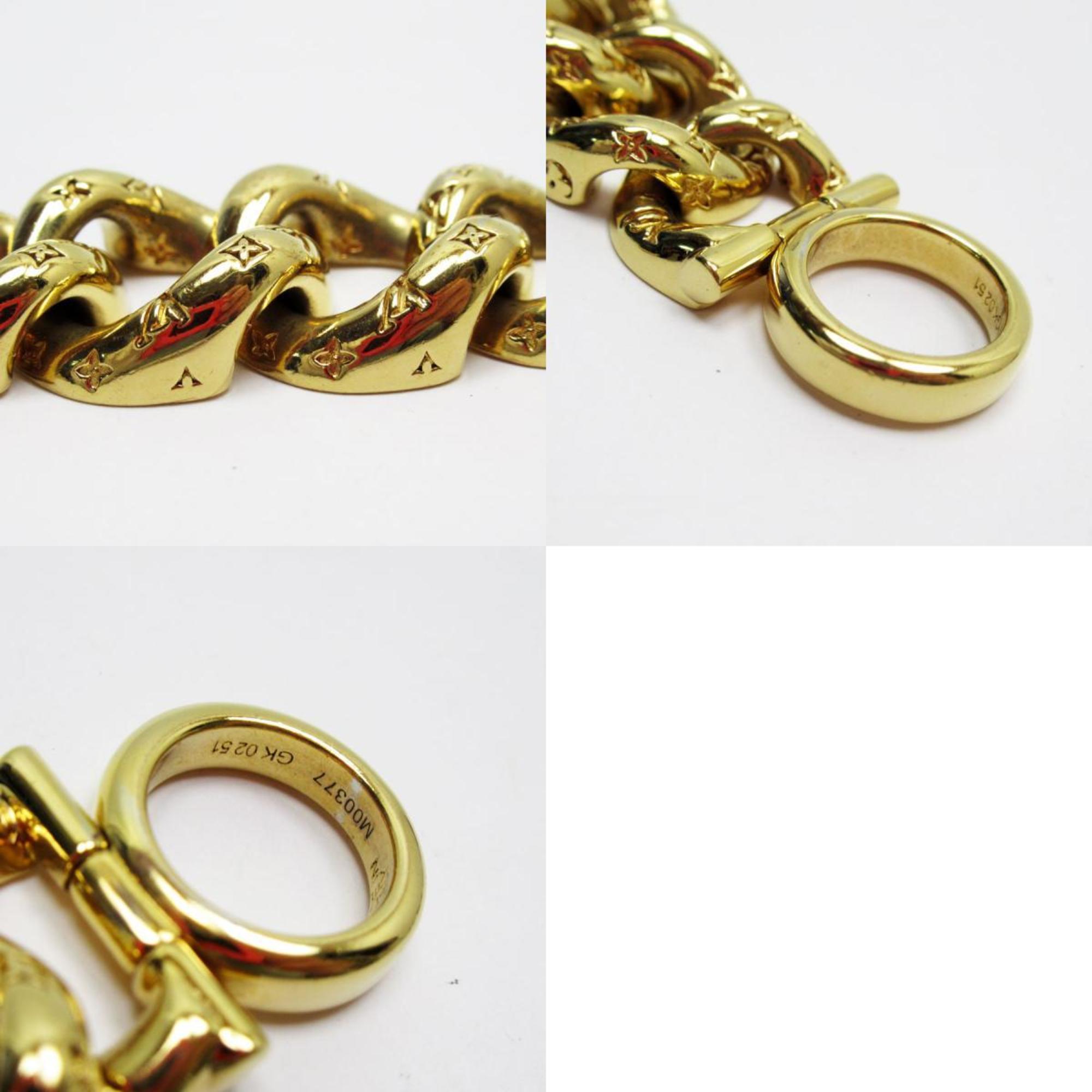 LOUIS VUITTON Bracelet 2D Metal Gold Unisex M00377