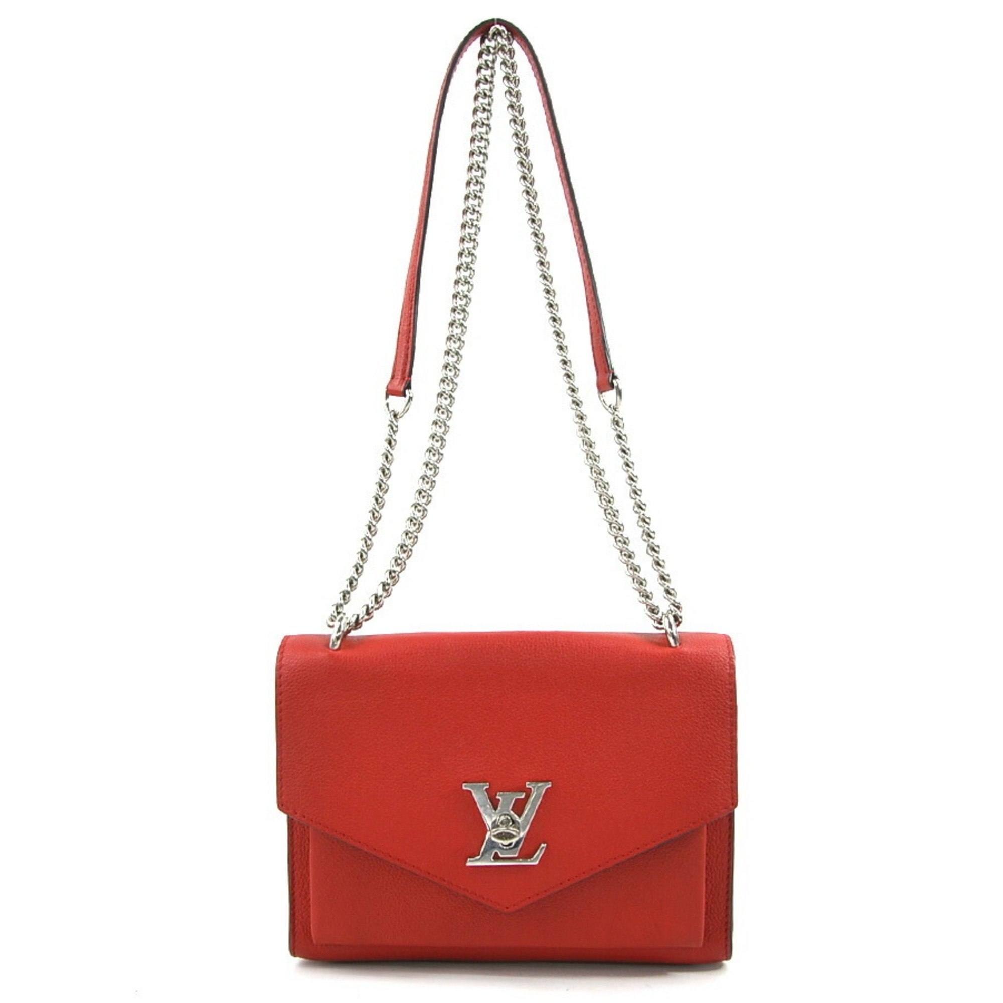 Louis Vuitton LOUIS VUITTON Shoulder Bag My Lock Me BB Leather Red Women's M51419