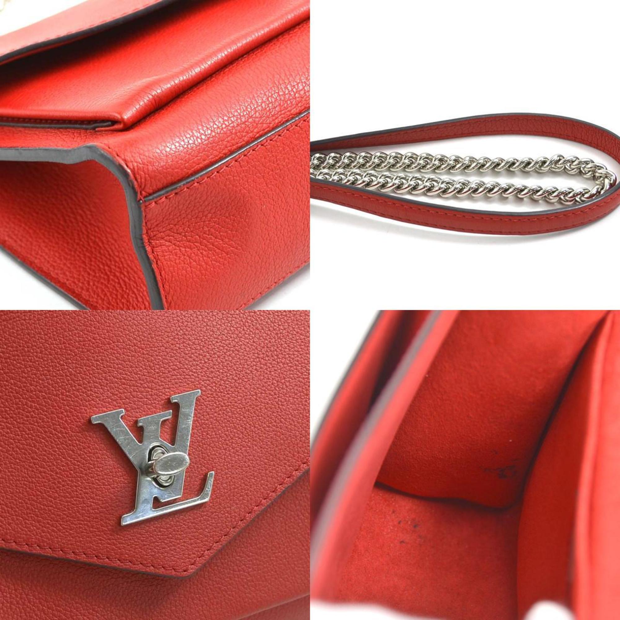 Louis Vuitton LOUIS VUITTON Shoulder Bag My Lock Me BB Leather Red Women's M51419