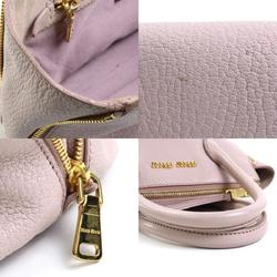 Miu MIUMIU Handbag Shoulder Bag Leather Pink Ladies