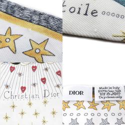 Christian Dior Scarf Muffler Silk Off-White/Multicolor Women's