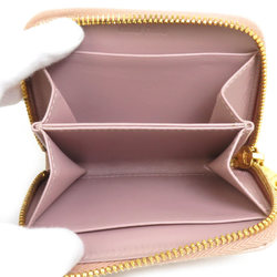 Miu Miu Miu Coin Case Embossed Leather Light Pink Women's 5M0268