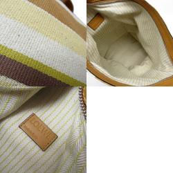 LOEWE Shoulder Bag Anton Canvas/Leather Beige/Multicolor Unisex