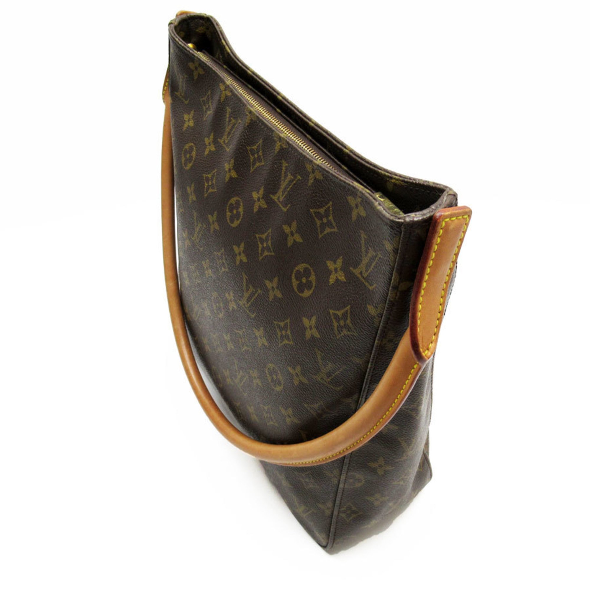 LOUIS VUITTON Shoulder Bag Monogram Looping GM Canvas Brown Women's M51145