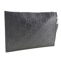 GUCCI GG embossed clutch bag 625569 leather A5 emboss men's H122424552