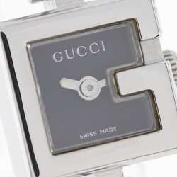 GUCCI G Watch 102 Stainless Steel Quartz Analog Display Black Dial mini Ladies I120224021