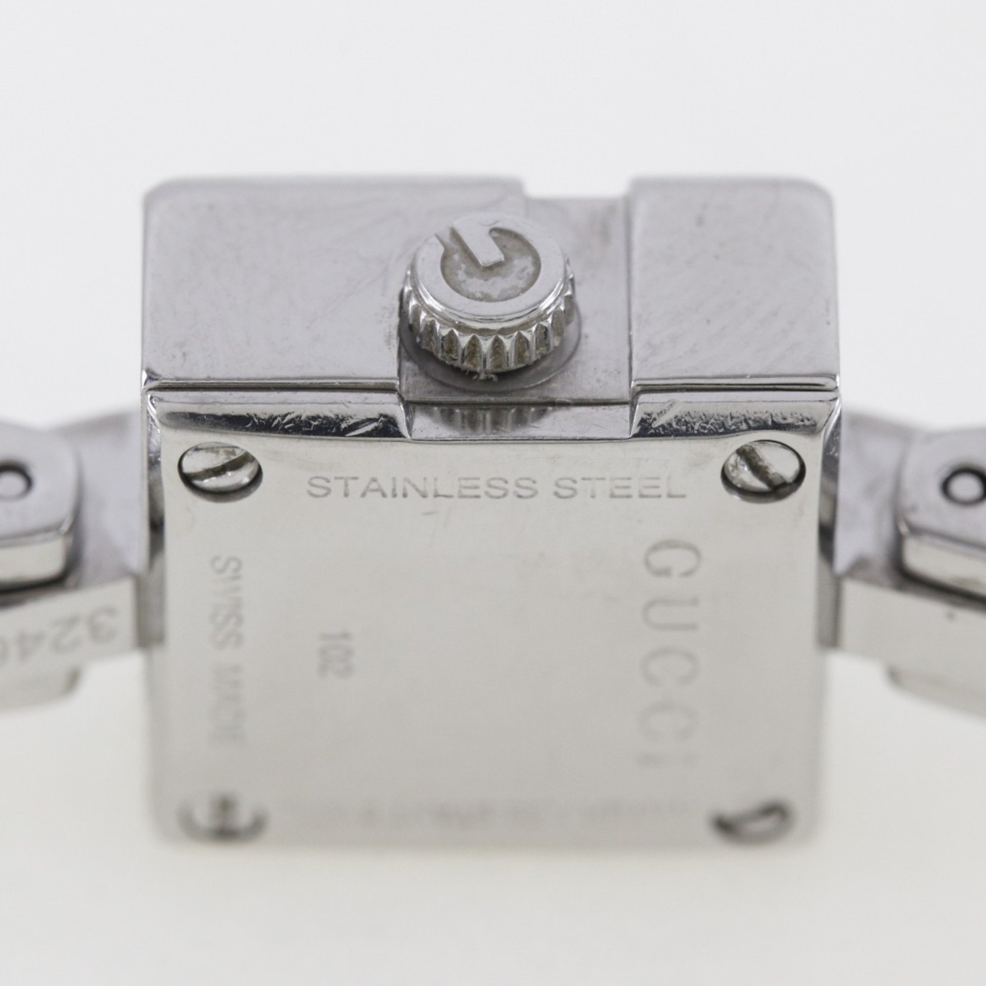 GUCCI G Watch 102 Stainless Steel Quartz Analog Display Black Dial mini Ladies I120224021