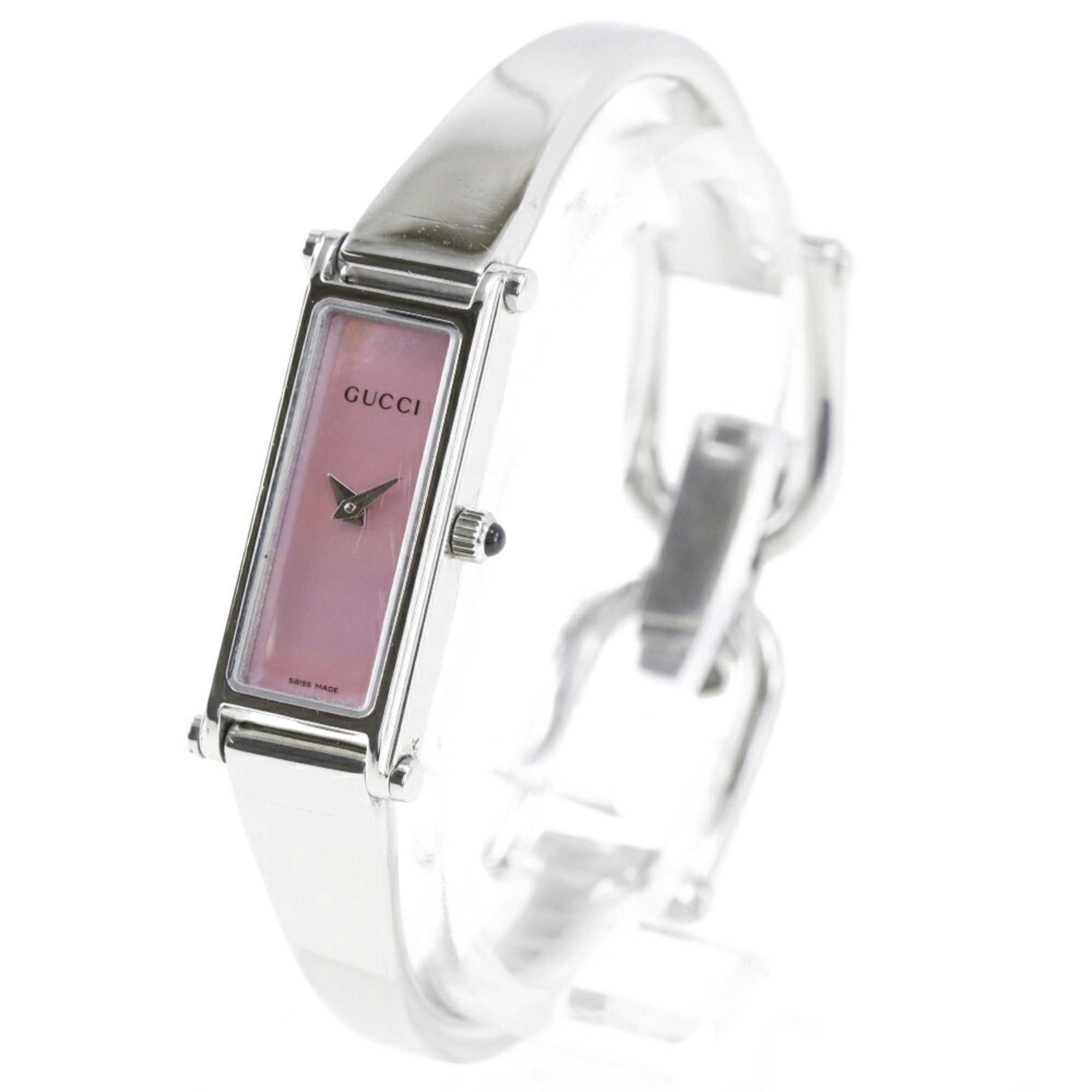 Gucci Watch 1500L Stainless Steel Quartz Analog Display Pink Dial Women's I120224024