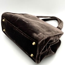PRADA Prada handbag brown suede velor ladies ITPBHSIH7BNE