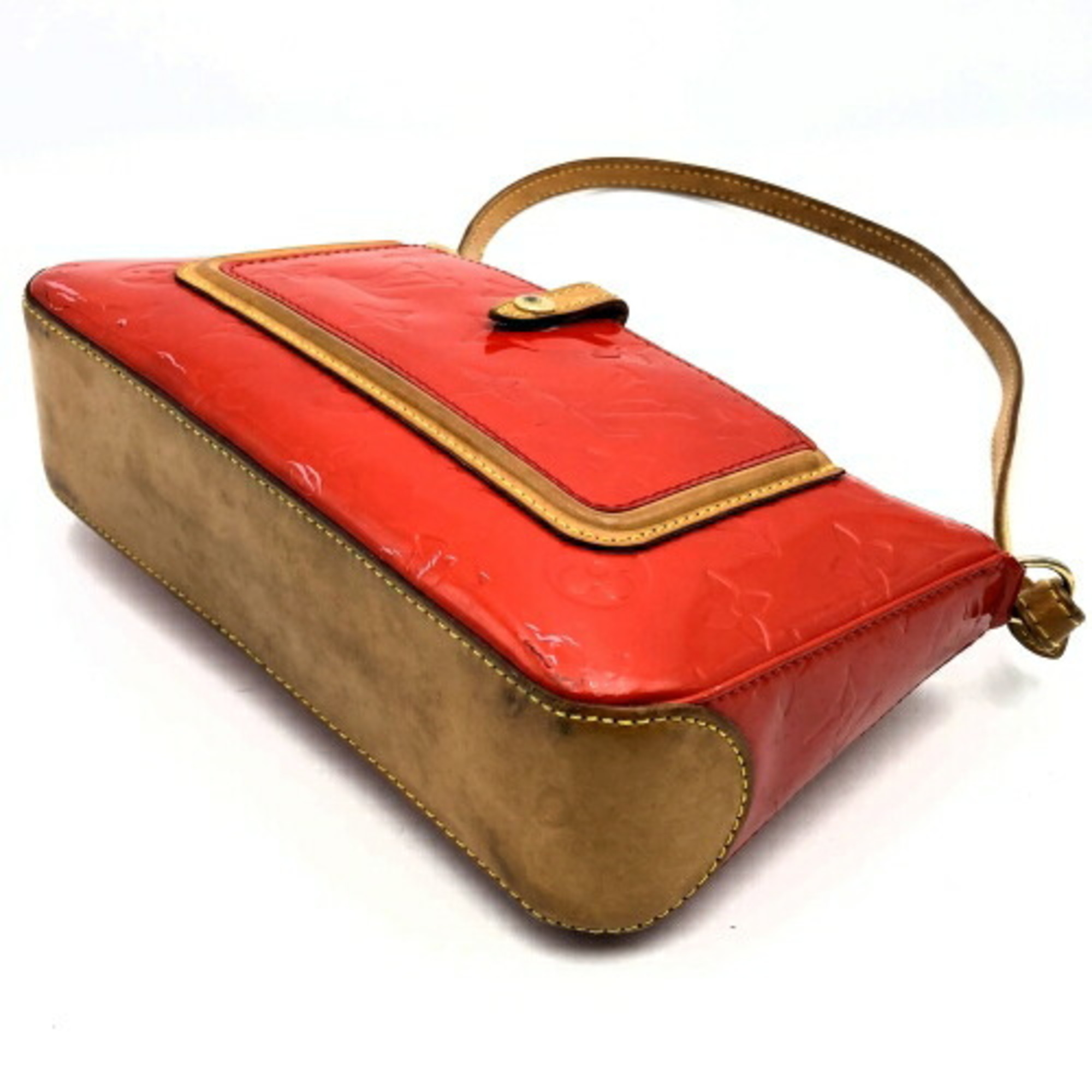 LOUIS VUITTON Mallory Square Vernis Shoulder Bag Handbag Red Women's M91295 USED ITWF52NJOT7R