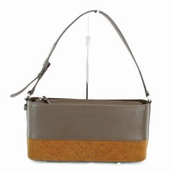 BURBERRY Burberry Stitch Handbag Leather Brown Ladies