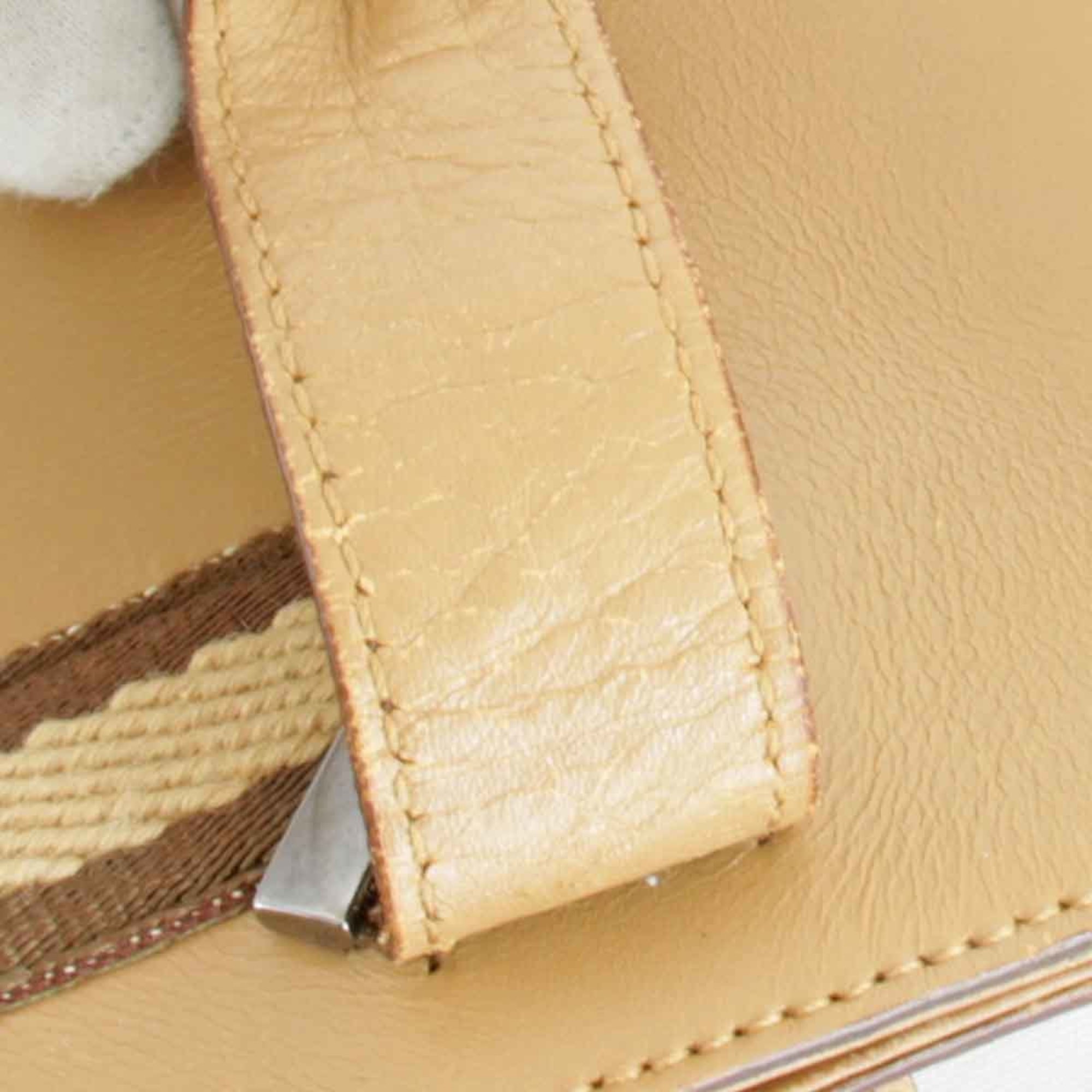 GUCCI 000・0860 1705 Handbag Leather Camel Ladies