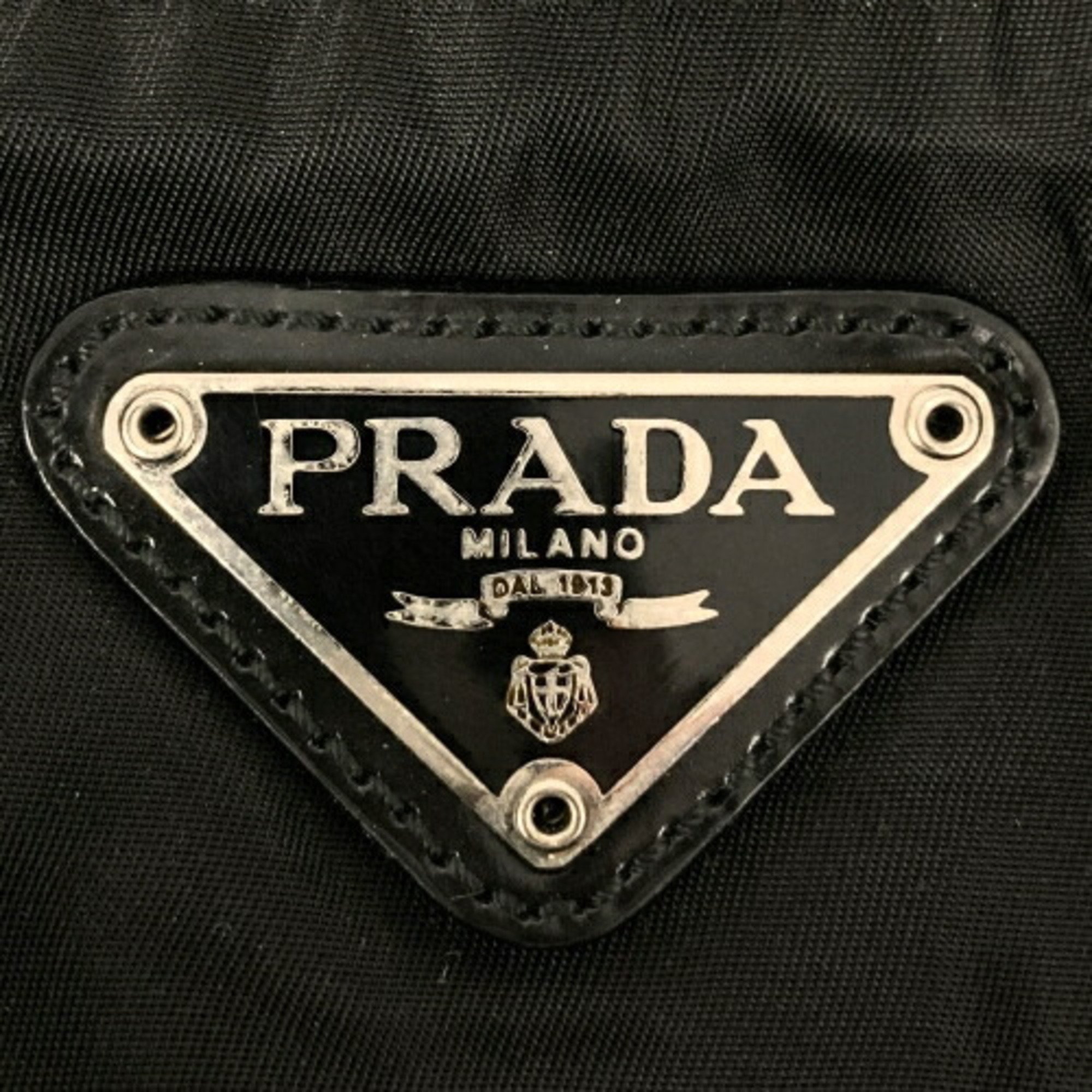 PRADA Tote Bag Shoulder Triangle Black Nylon Women's ITCRK097I5WG