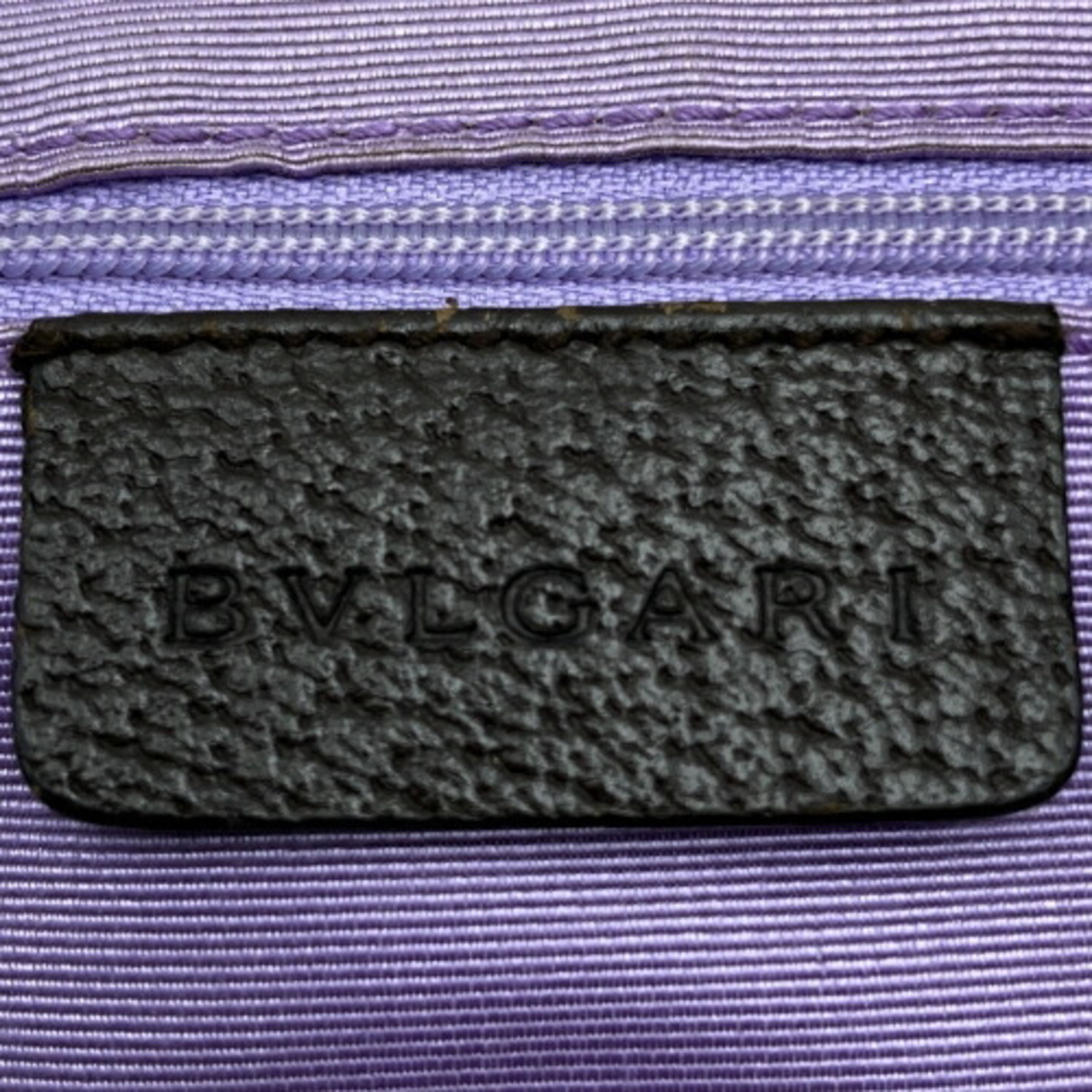 BVLGARI Bvlgari Shoulder Bag Canvas Leather Alphabet Pattern Beige Ladies ITD8NLC3P6