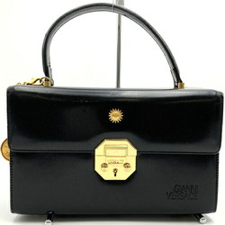 Versace Handbag Vanity Box Sunburst Sun Black Leather VERSACE ITXTIN6PEUWO