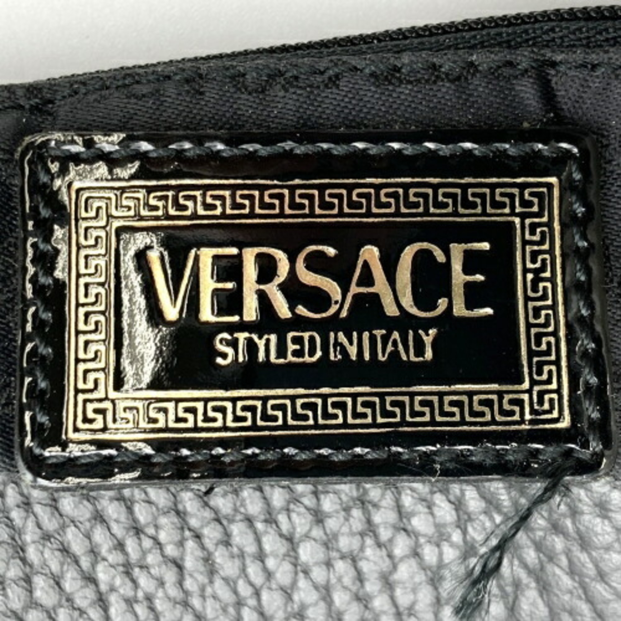 Versace Shoulder Bag Sunburst Sun Black Leather Enamel VERSACE ITRT838CCYNN
