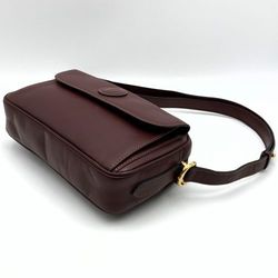 Cartier Mustline Shoulder Bag Width approx. 25cm Wine Red Leather Ladies CARTIER IT9KYJ9Q52G6