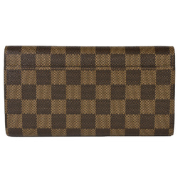 LOUIS VUITTON Portefeuil Sarah Long Wallet Damier Ebene N63209 Brown Built-in RFID (IC chip) ITXB78N9DWT0