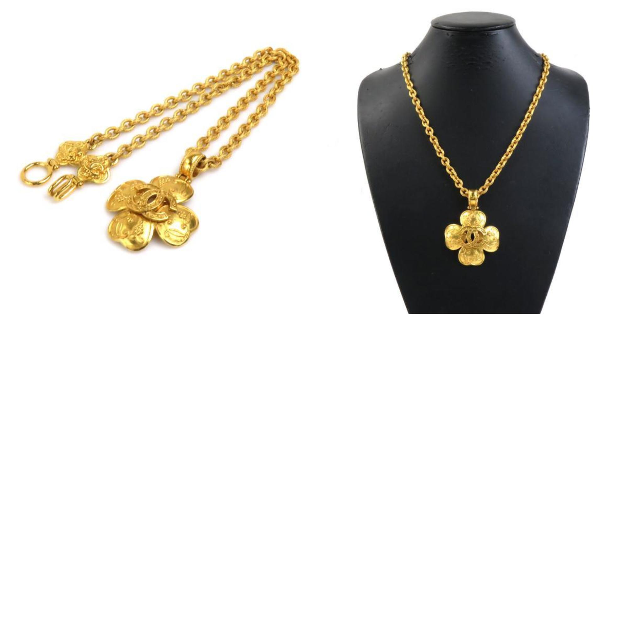 CHANEL Necklace Coco Mark Metal Gold Ladies