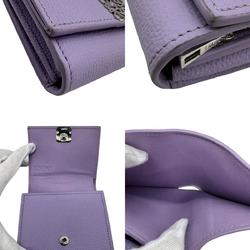 LOEWE Bifold Wallet Anagram Leather Light Purple Women's