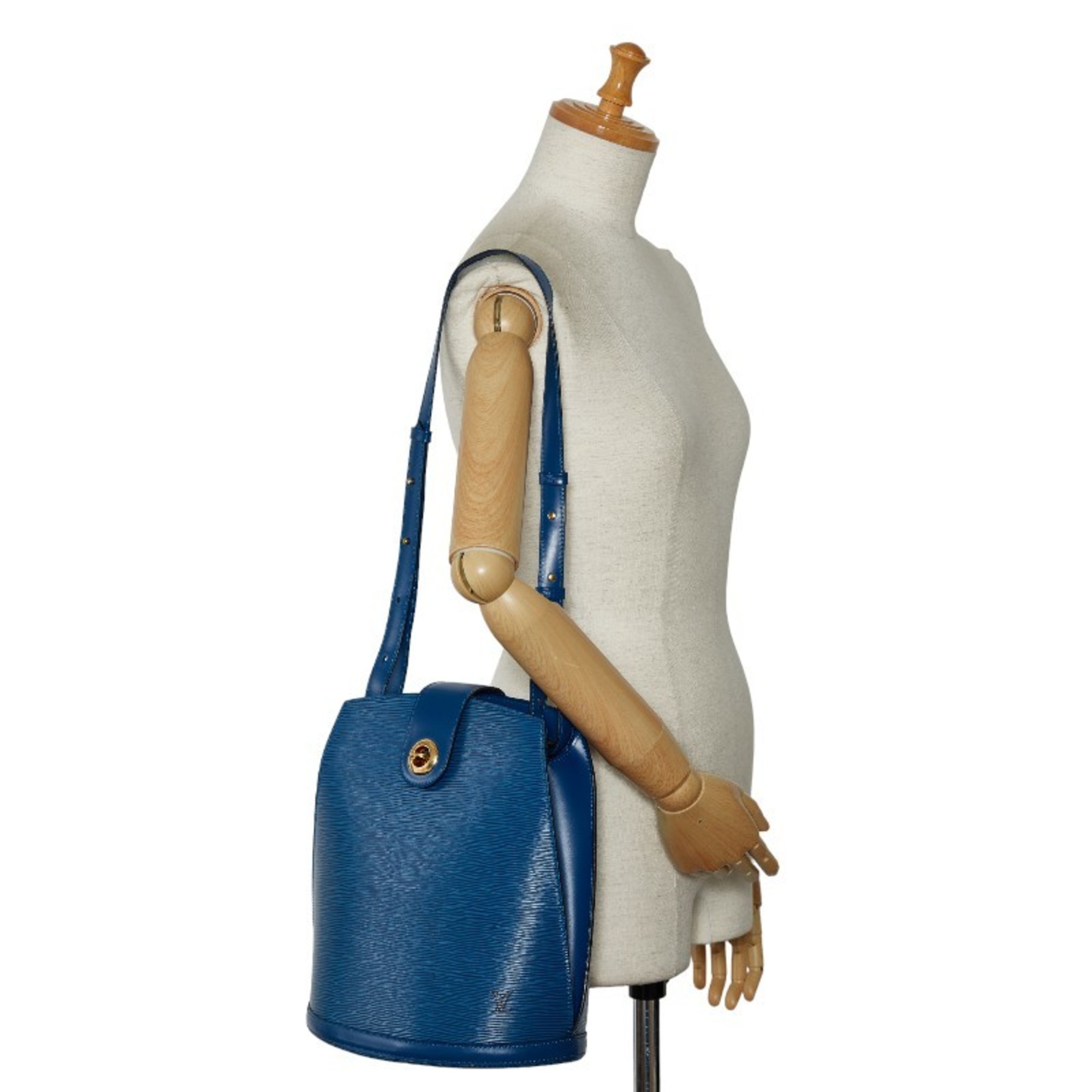 Louis Vuitton Epi Cluny Shoulder Bag M52255 Toledo Blue Leather Women's LOUIS VUITTON