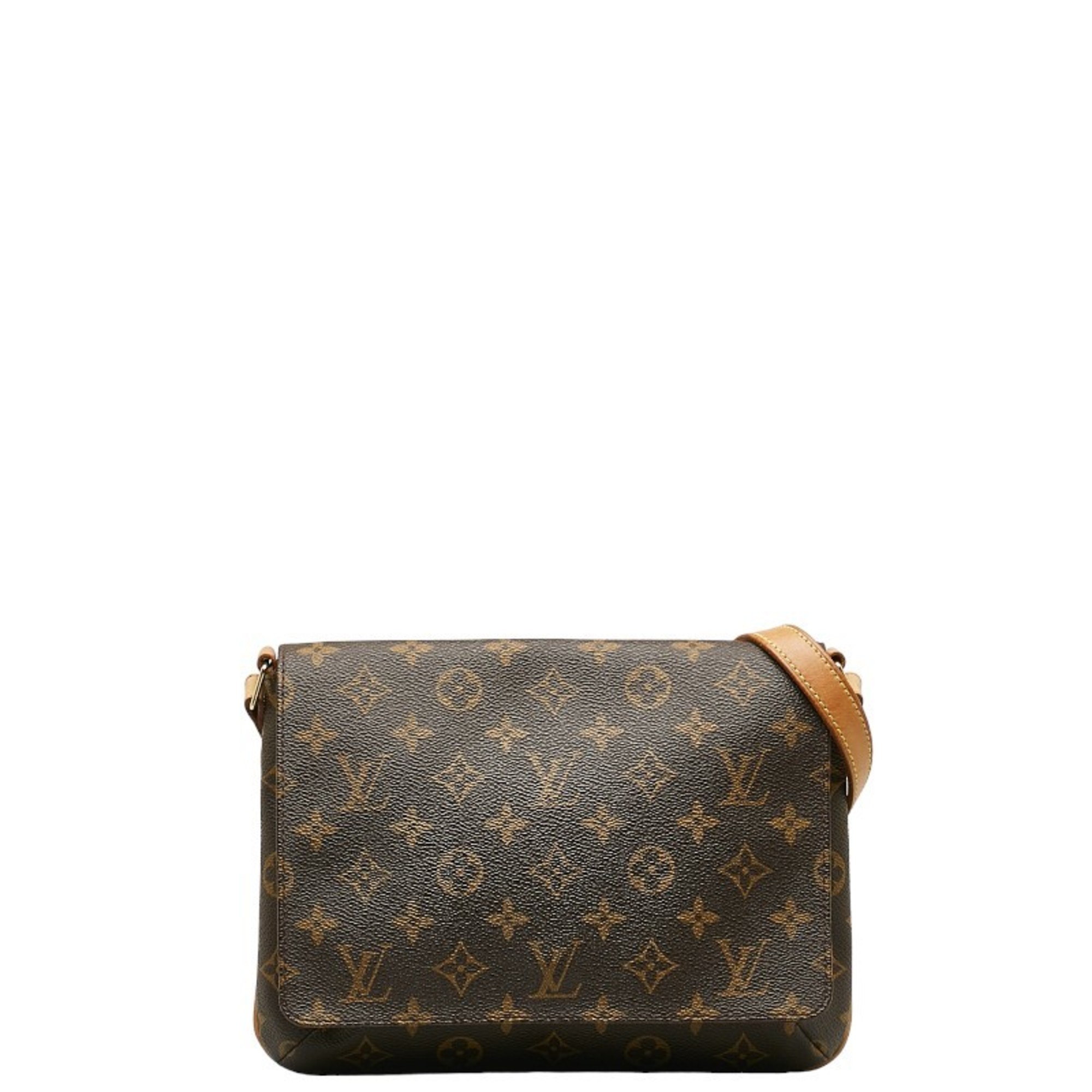 Louis Vuitton Monogram Musette Tango Short Shoulder Bag M51257 Brown PVC Leather Ladies LOUIS VUITTON