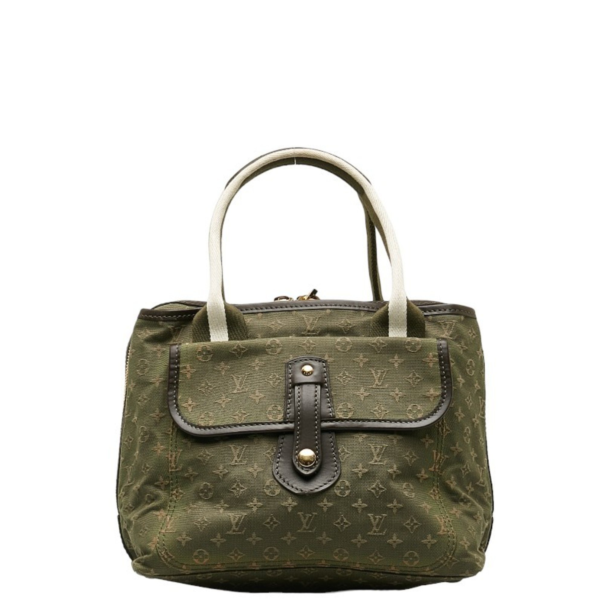 Louis Vuitton Monogram Sac Marie Kate Handbag M92507 Noir Khaki Canvas Leather Women's LOUIS VUITTON