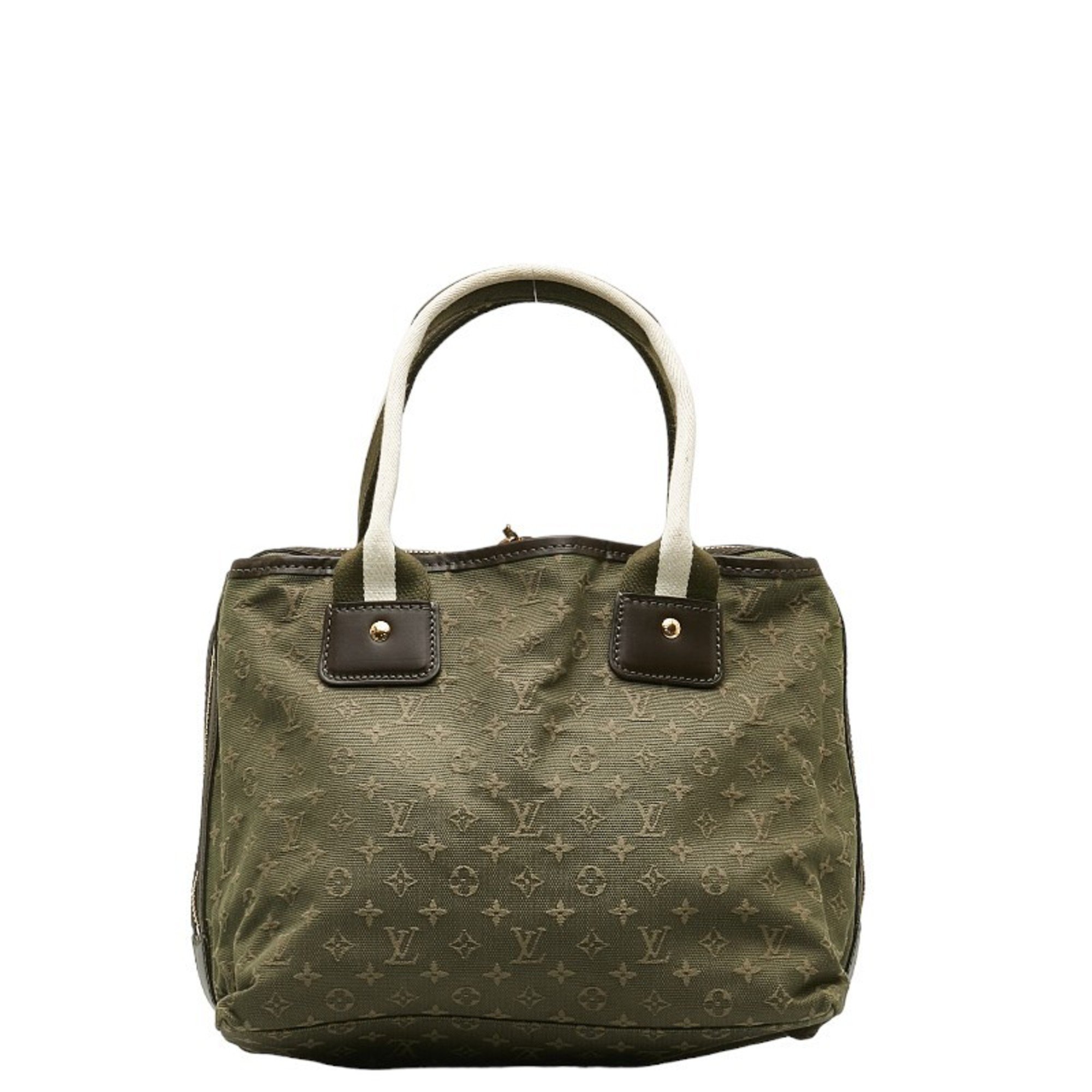 Louis Vuitton Monogram Sac Marie Kate Handbag M92507 Noir Khaki Canvas Leather Women's LOUIS VUITTON