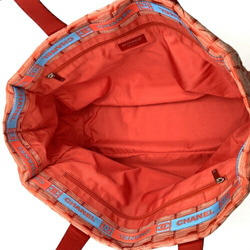CHANEL Tote Bag Handbag New Travel Line Orange Nylon Women's IT6CN1G30FT4