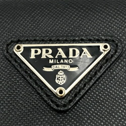 PRADA Prada wallet trifold black leather triangular plate men's women's ITAC0H59FVGF
