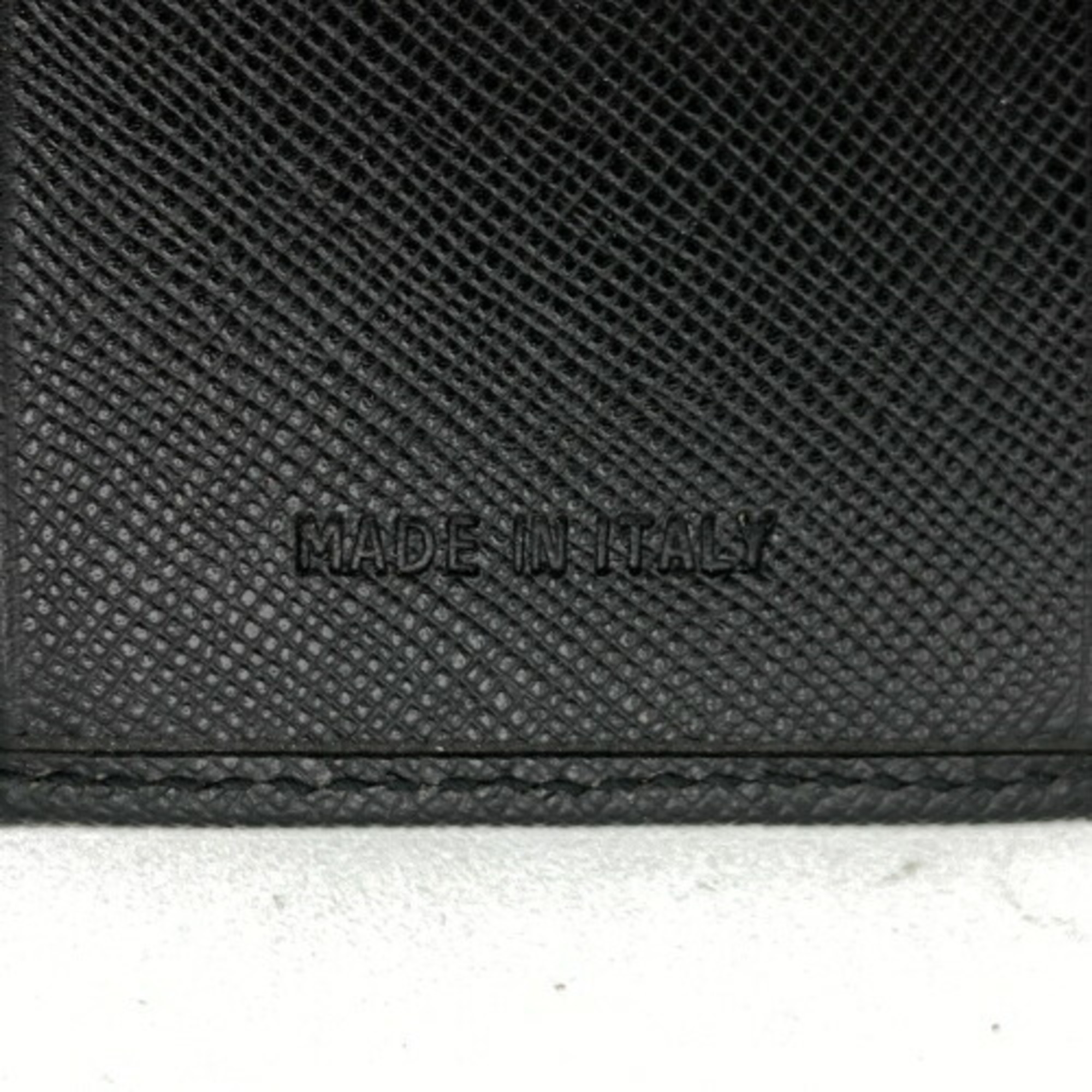 Prada key case 6 rows triangle black leather PRADA ITXGS3NLT65Y