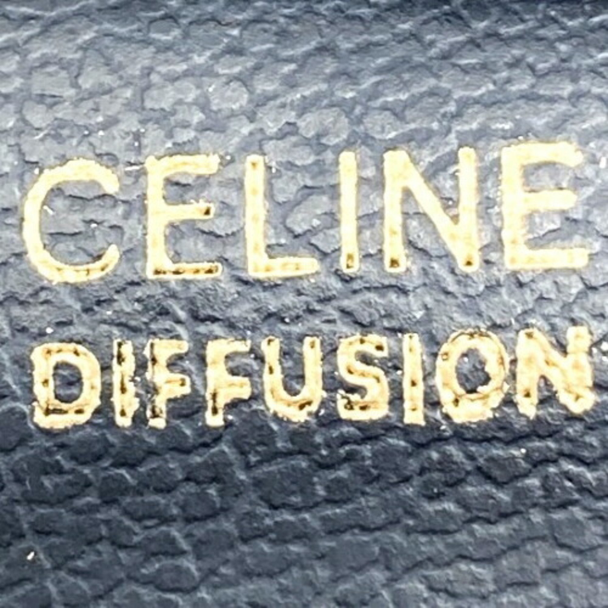 CELINE Celine M02 Clutch Bag Second Navy Dark Blue Canvas Leather C Saluki Carriage Pattern Ladies ITV3MGEVF21H