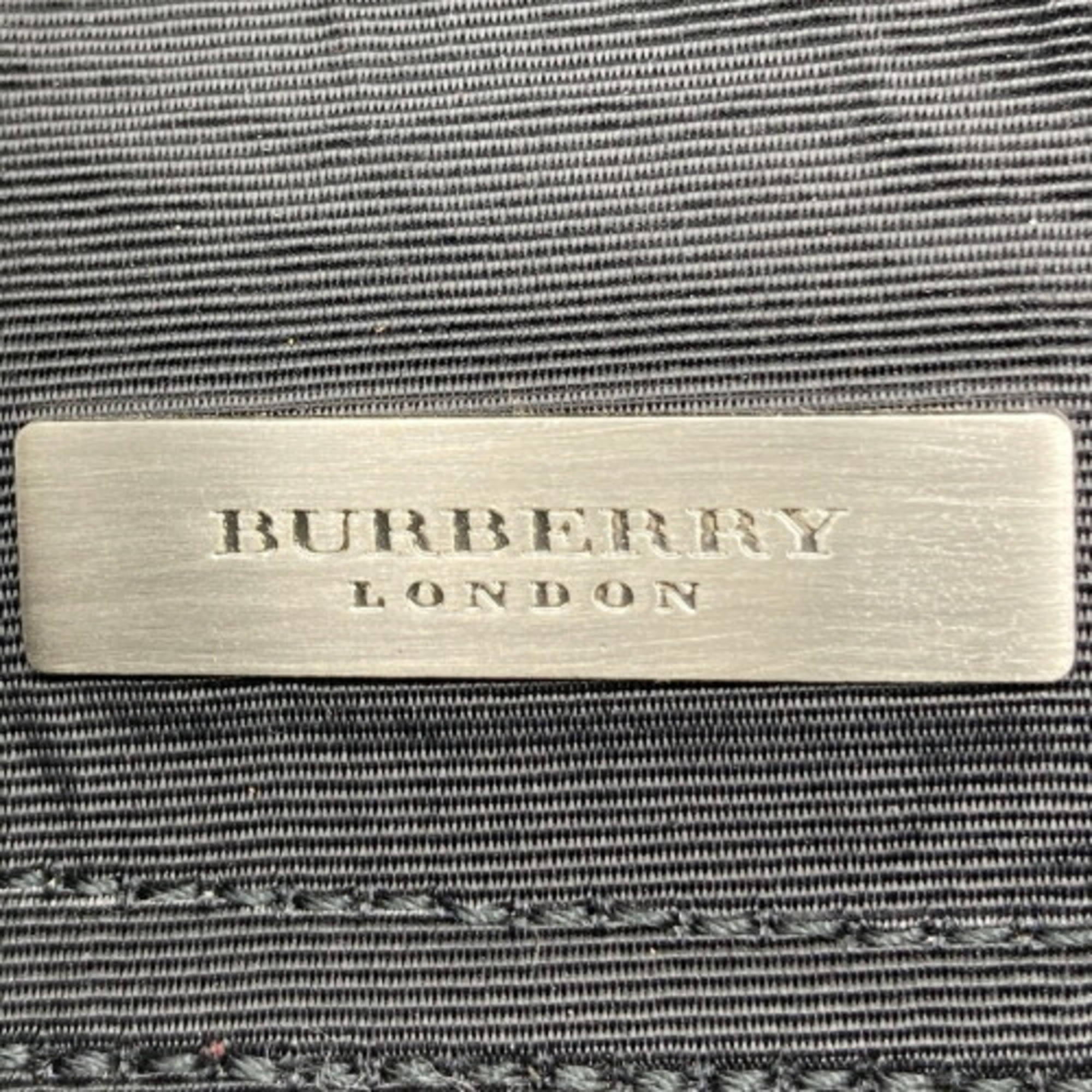 BURBERRY Burberry shoulder bag black nylon leather men's women's USED IT64PK5EOR60