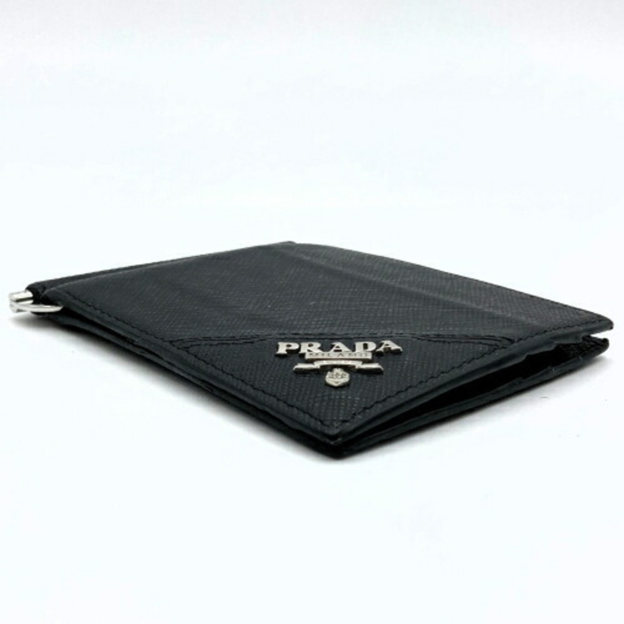 PRADA Prada business card holder/card case bi-fold holder black saffiano leather men women ITDOJLJ6Z0W5