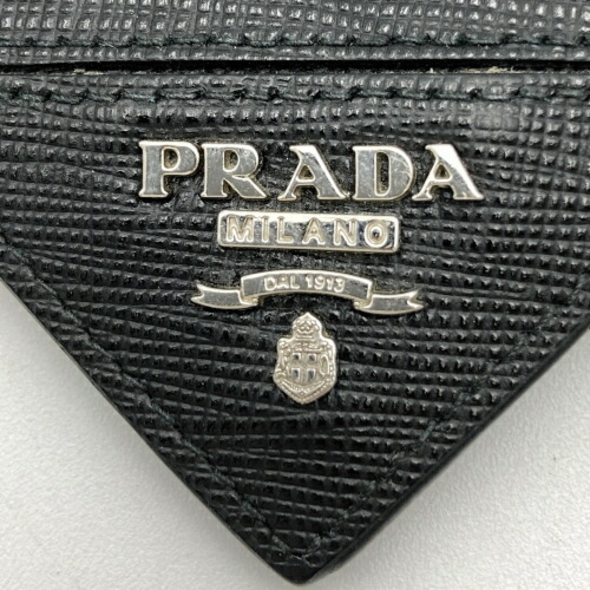 PRADA Prada business card holder/card case bi-fold holder black saffiano leather men women ITDOJLJ6Z0W5