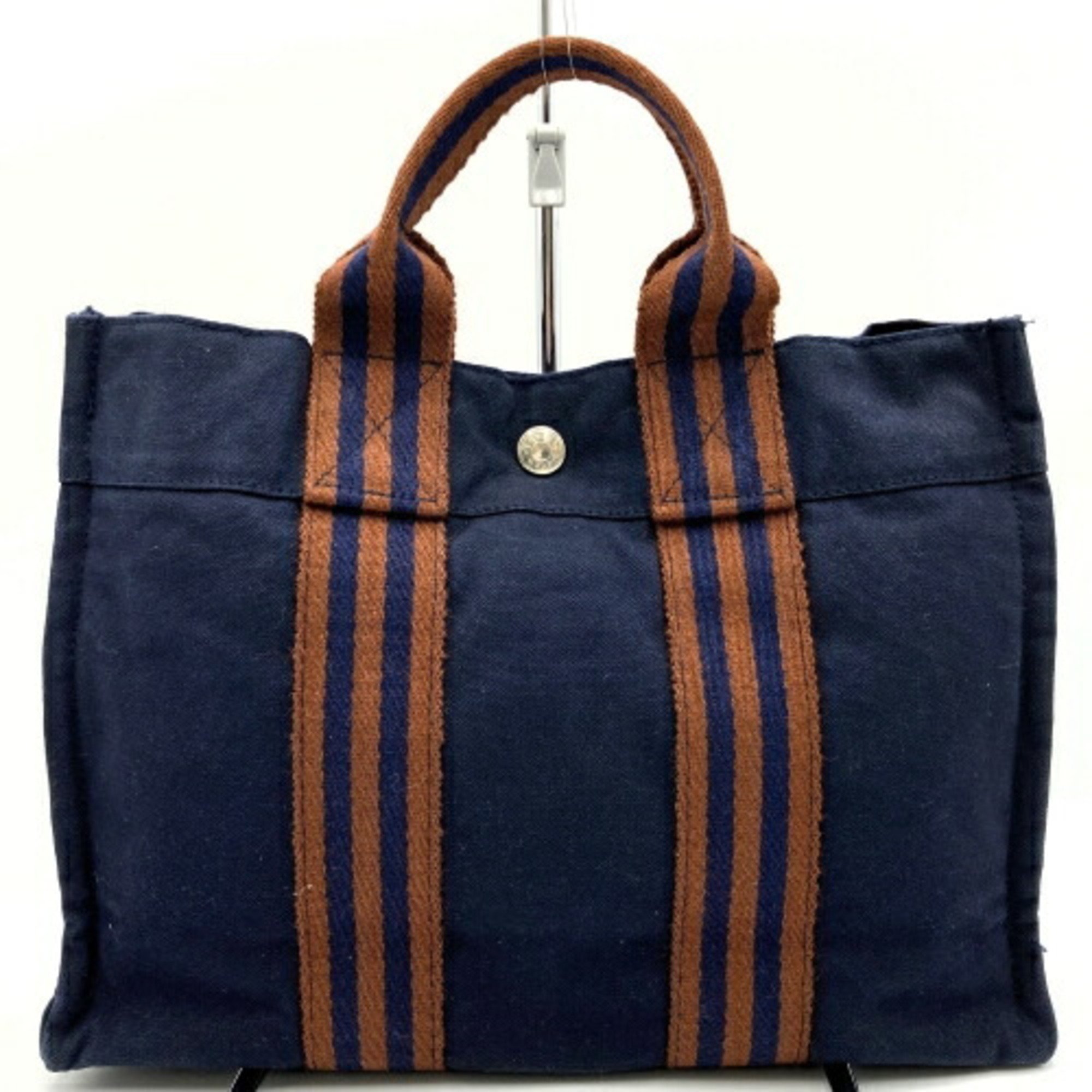 Hermes handbag tote bag full toe PM navy canvas ladies men HERMES IT3MLDJXH91A