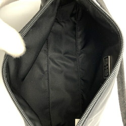 PRADA Triangle Plate Handbag Pochette Bag Black Nylon Ladies ITUME9VJVC7O