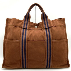 Hermes Handbag Tote Bag Fool toe MM Brown Canvas Ladies HERMES ITB27KPU85I8