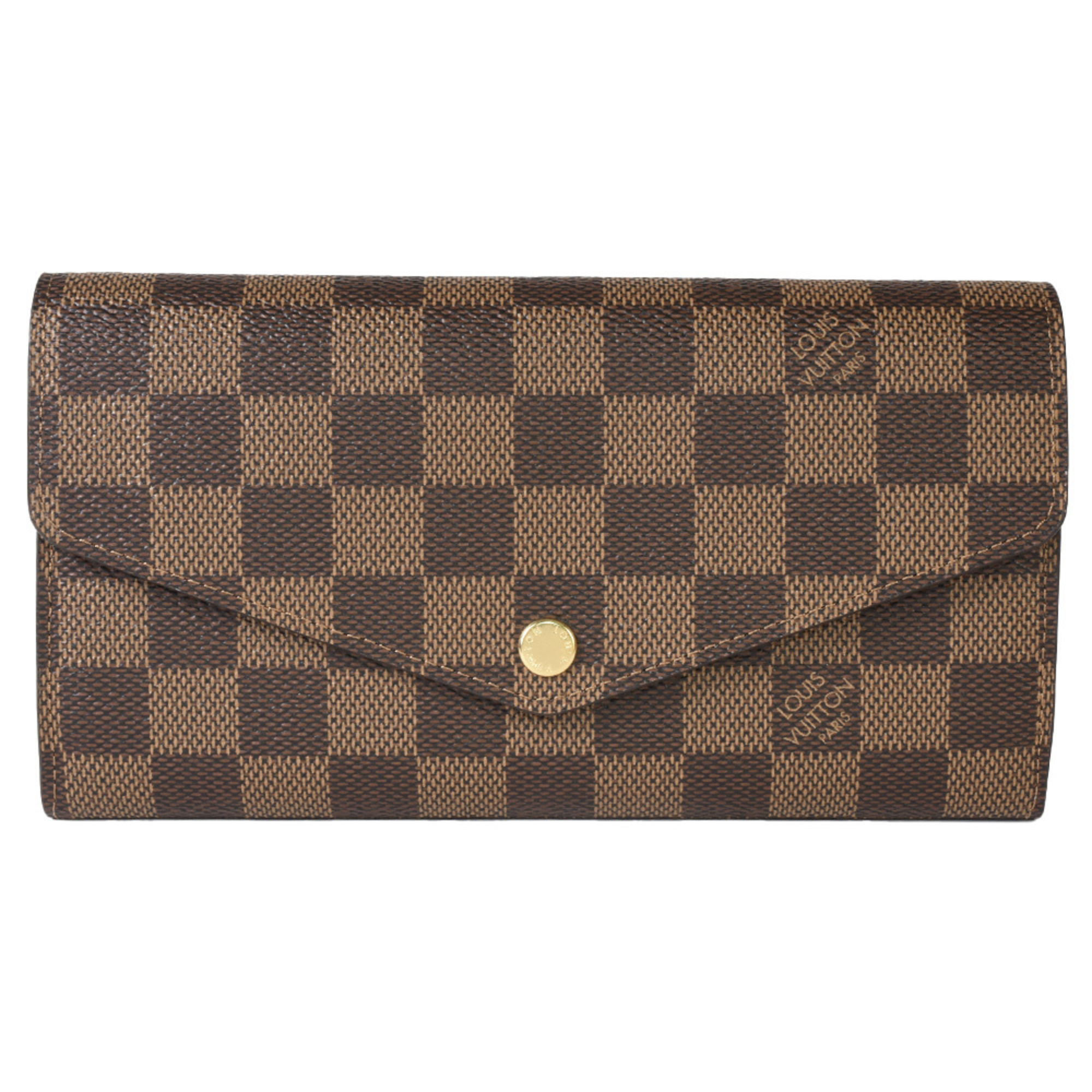 LOUIS VUITTON Portefeuille Sarah Long Wallet Damier Ebene N60114 Rose Ballerine Built-in RFID (IC chip) ITNI8QXY6J1O