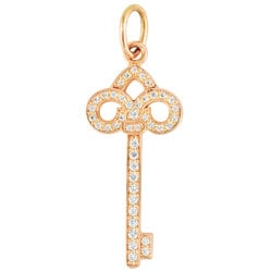 Tiffany Tiffany&Co. Fleur de Lis Pendant Top Diamond K18PG Women's