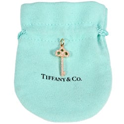 Tiffany Tiffany&Co. Fleur de Lis Pendant Top Diamond K18PG Women's