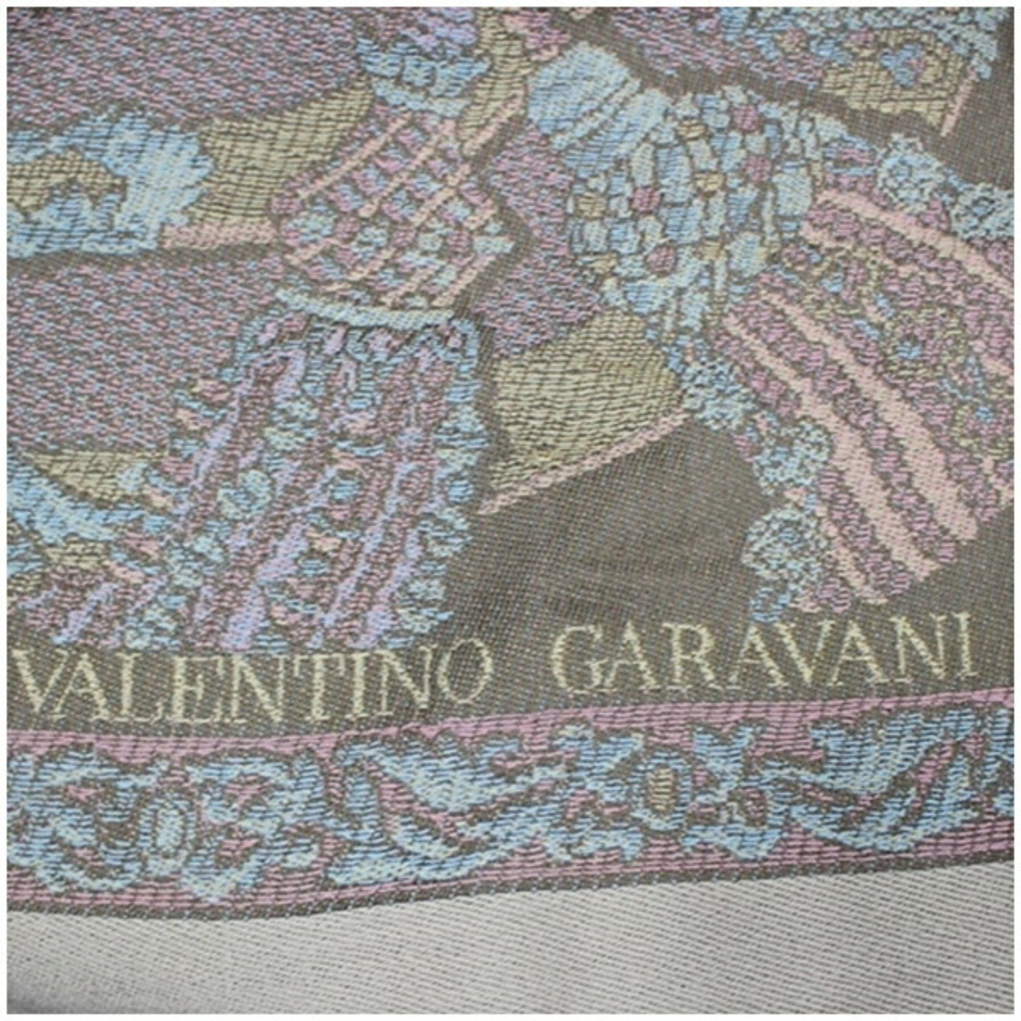 VALENTINO GARAVANI Large Stole Shawl Throw Brown Ladies Valentino