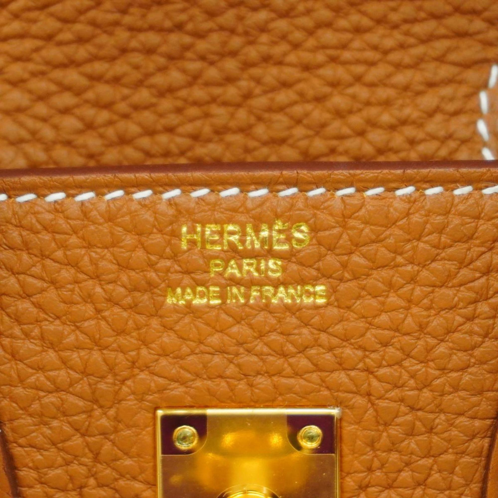 Hermes handbag Birkin 25 B stamp Togo gold ladies