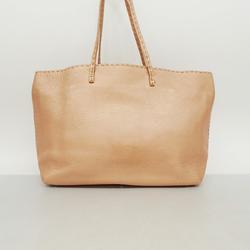 Fendi Tote Bag Selleria Leather Pink Beige Women's