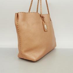 Fendi Tote Bag Selleria Leather Pink Beige Women's