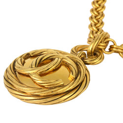 CHANEL Necklace Gold Coco Mark Mirror 93P Ladies