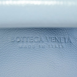 BOTTEGA VENETA The Pouch Intrecciato Shoulder Bag Leather Light Blue