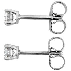 Tiffany Tiffany&Co. Solitaire Stud Earrings Diamond Pt950 Women's