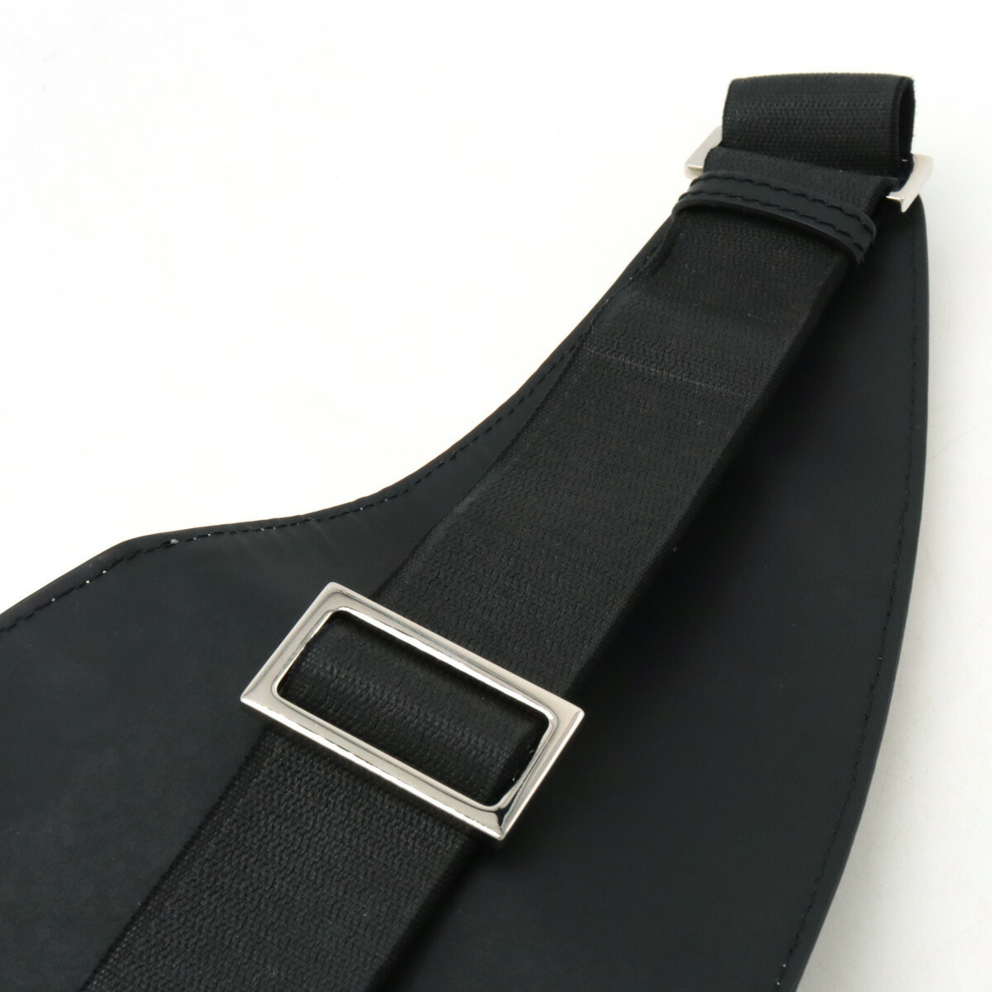BALENCIAGA Belt Bag Body Waist Pouch Canvas Leather Natural Black 433625